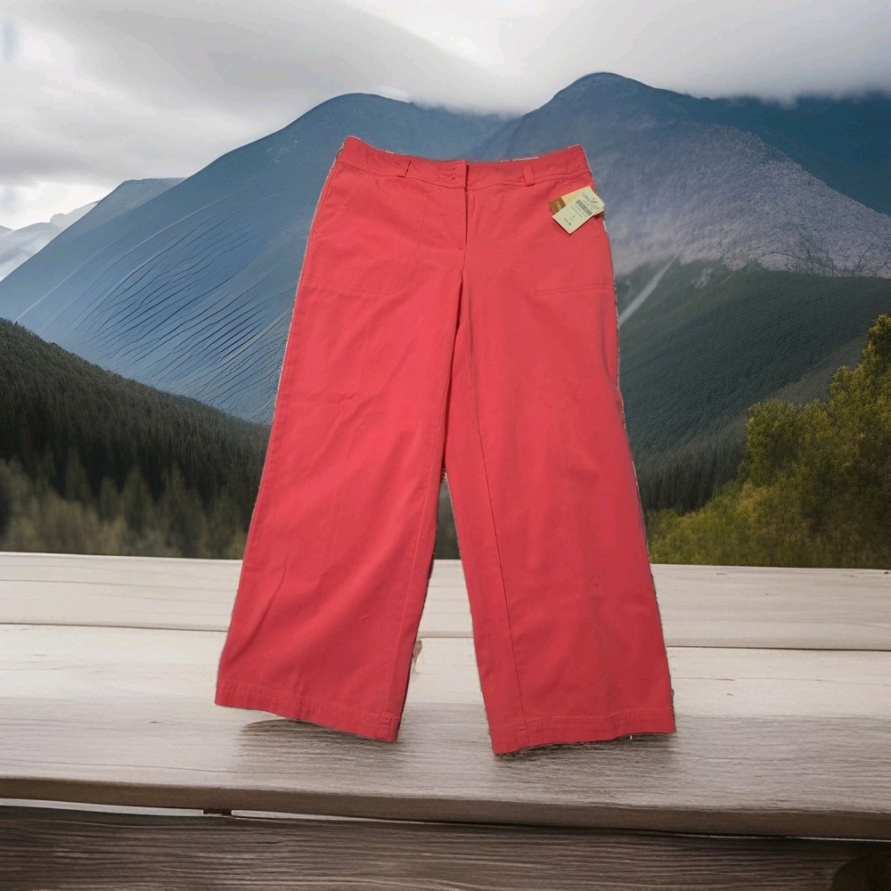 Coldwater Creek Natural Fit Womens Capri Pants Salmon Size 6 NWT
